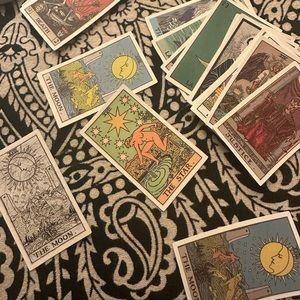 Mystery tarot card stickers